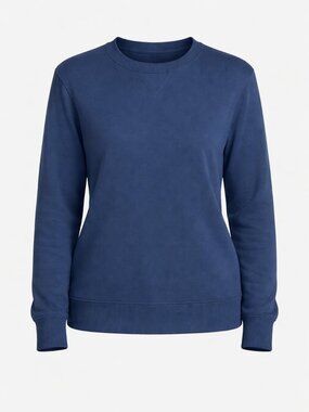 SJ Active Womens Navy Crewneck Sweatshirt SoftTech Fabric 1X NWT